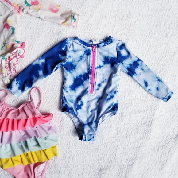 Baby 12 month / 6-12 month Swimsuit Rashguard Lot Baby Gap and Jessica Simpson - Picture 6 of 8